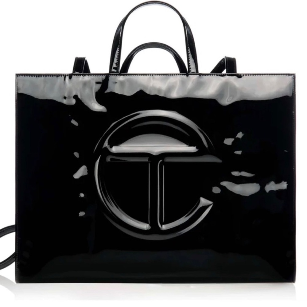 Medium Telfar patent leather shopping bag
